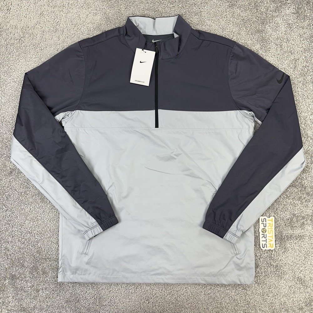 Nike Storm-FIT Jacket Mens Medium Gray Victory HZ Shield Golf Half Zip GM4045